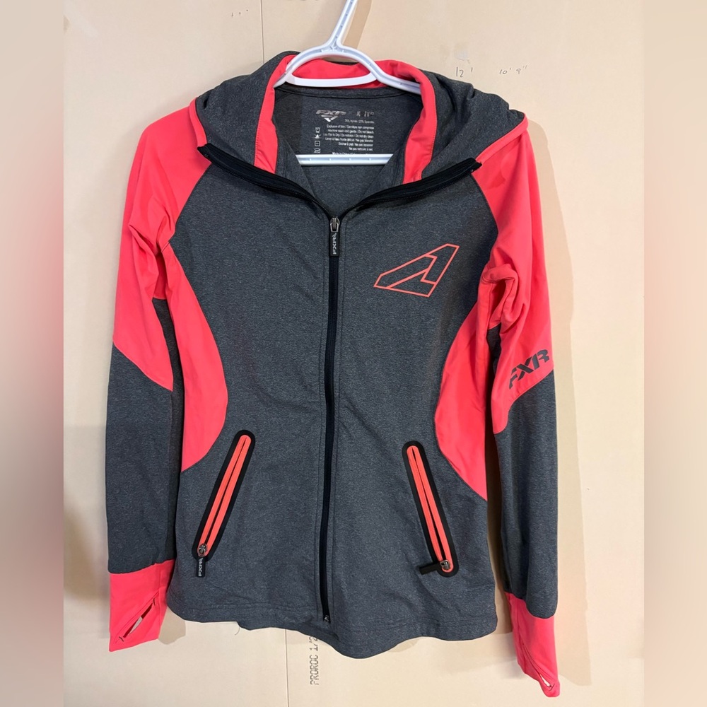FXR Women's Gray and Pink Hoodie
